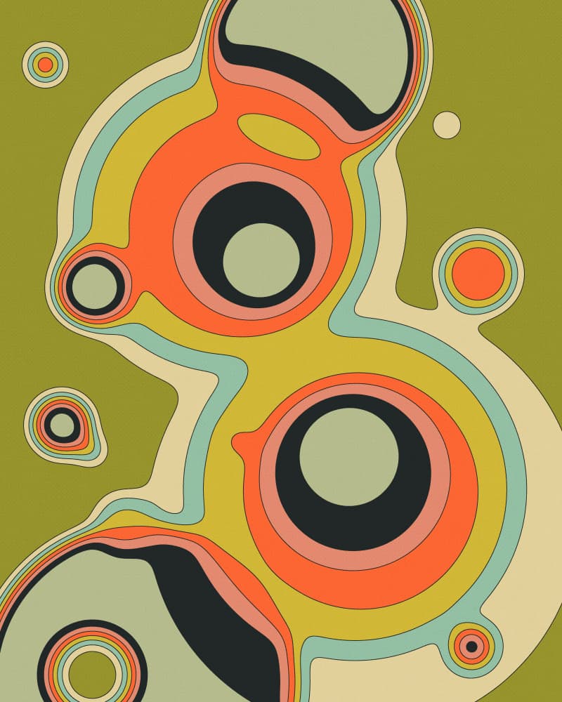 Mid-Century Modern Forms by Jazzberry Blue — canvas wall art