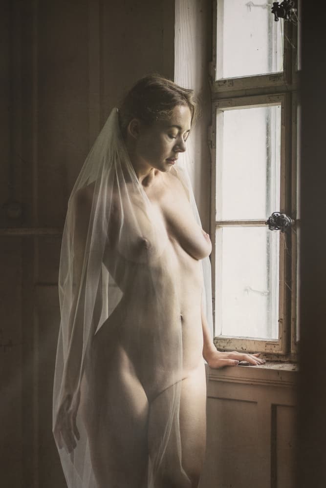 woman at window by Ruth Franke — canvas wall art