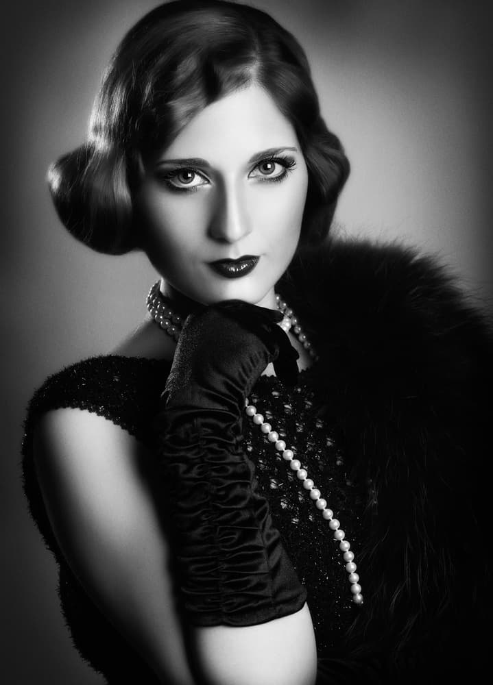 Vintage Glamour Portrait by Peppe Tambè — canvas wall art