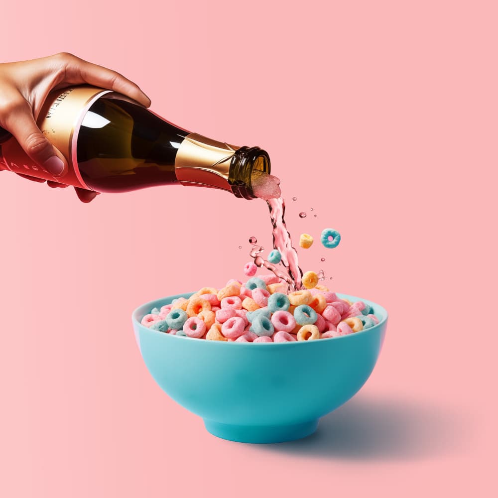 Champagne Cereal Party by Artem Pozdniakov — canvas wall art