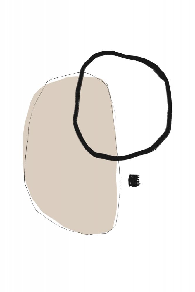 Circle & Stone by uplusmestudio — canvas wall art