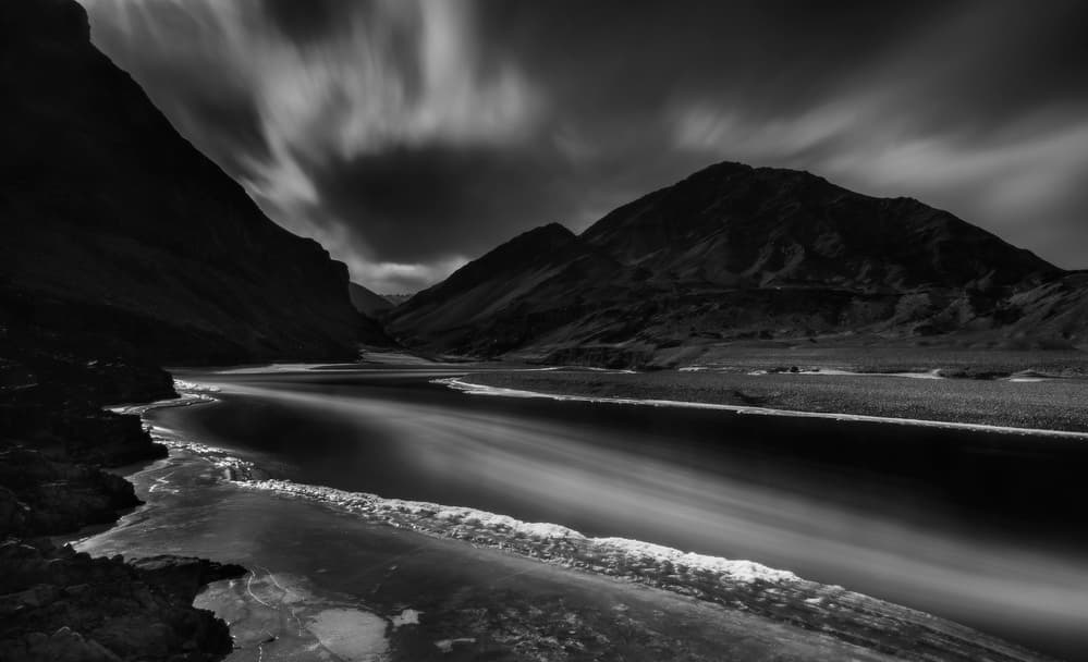 Ethereal Mountain River by Jassi Oberai — canvas wall art