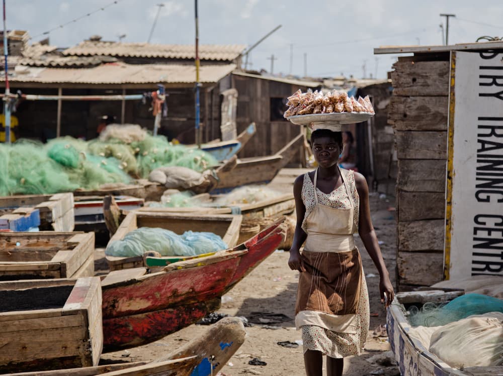 African Market Woman by Lorenzo Grifantini — canvas wall art