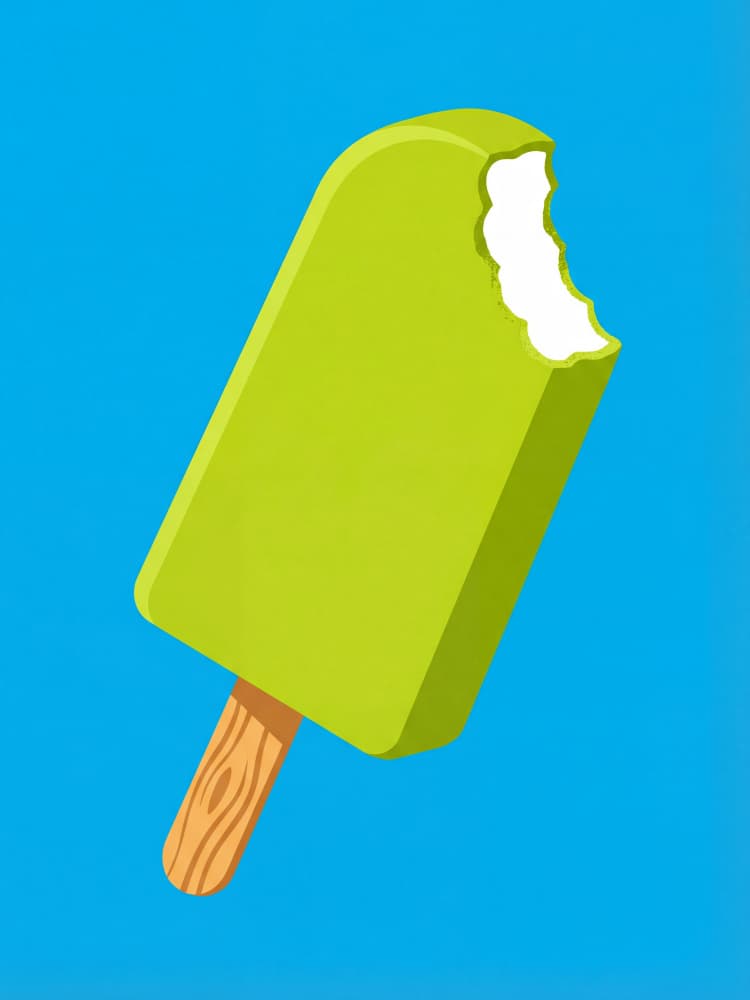 Refreshing Bitten Popsicle by Andreas Magnusson — canvas wall art