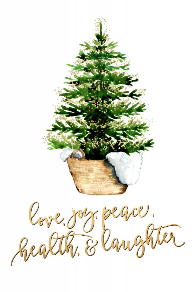 Golden Christmas Wishes by Rosana Laiz Blursbyai — canvas wall art