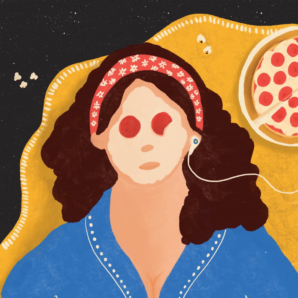 Self-Care Night In by Shriya Bhattacharya — canvas wall art