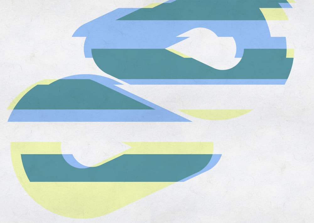 Abstract Glitch Stripes by Daniel DeLuna — canvas wall art
