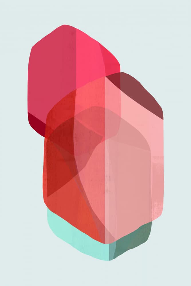Layered Geometric Forms by cartissi — canvas wall art
