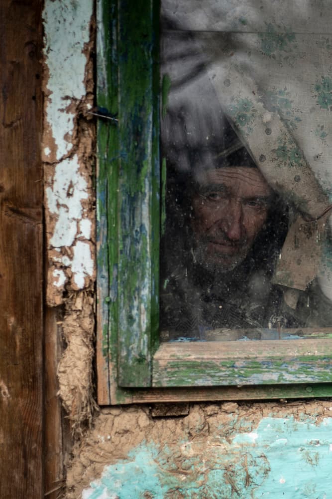 Aged Man Window Gaze by Ovi D. Pop — canvas wall art