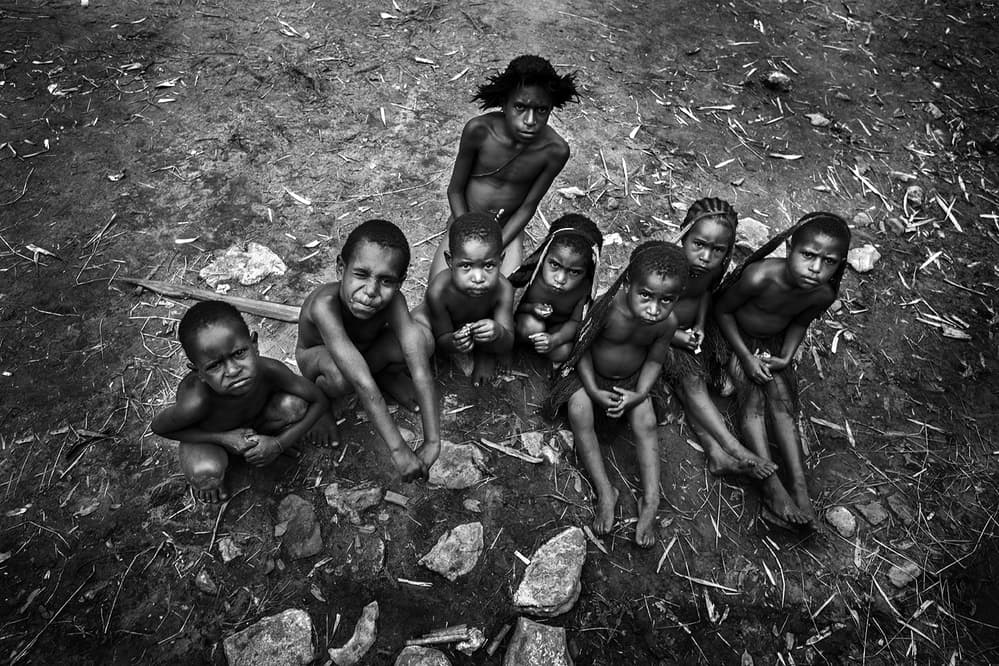 Indigenous Children's Gaze by Gunarto Song — canvas wall art