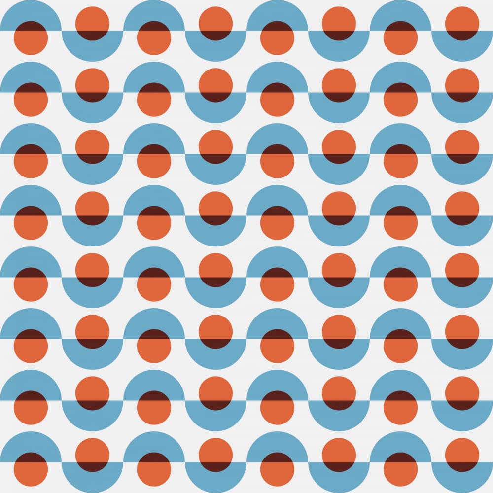 Mid-Century Circle Pattern by Little Dean — canvas wall art