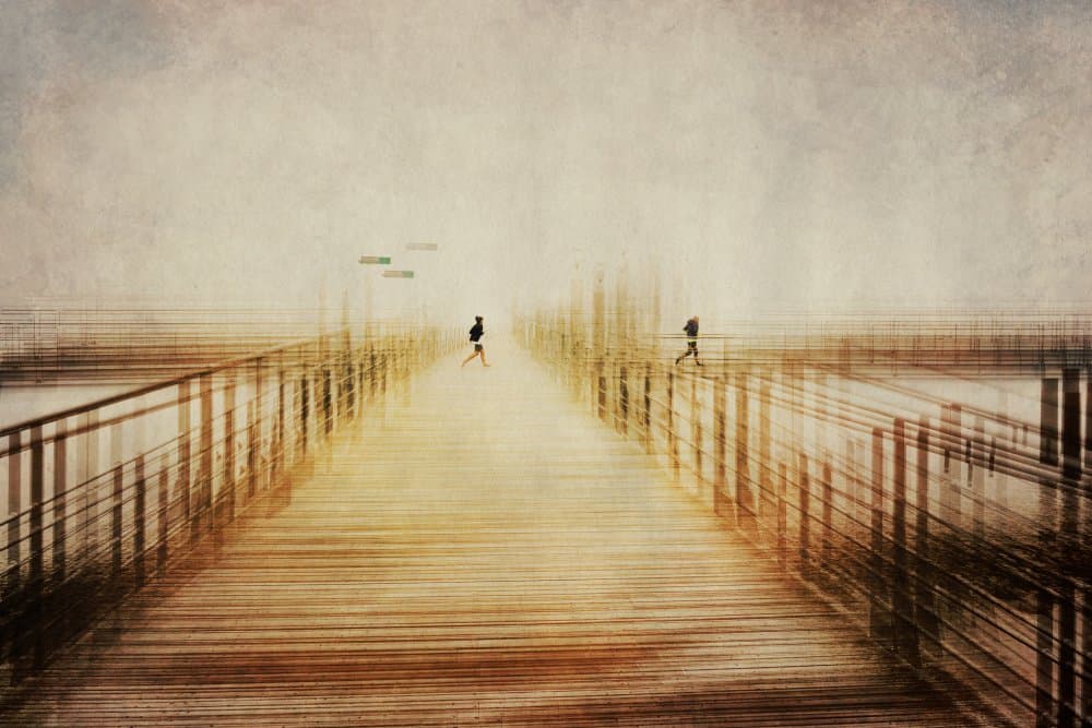 Ethereal Pier Journey by Vitor Martins — canvas wall art