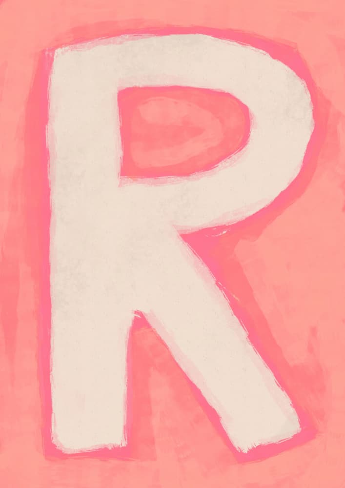 R(pink) by Treechild — canvas wall art