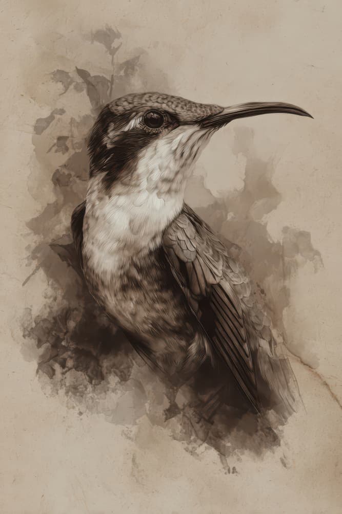 Hummingbird a Detailed Portrait 2 by Rafal Kulik — canvas wall art