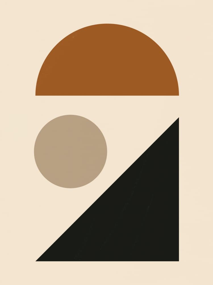 Earthy Geometric Forms by Little Dean — canvas wall art