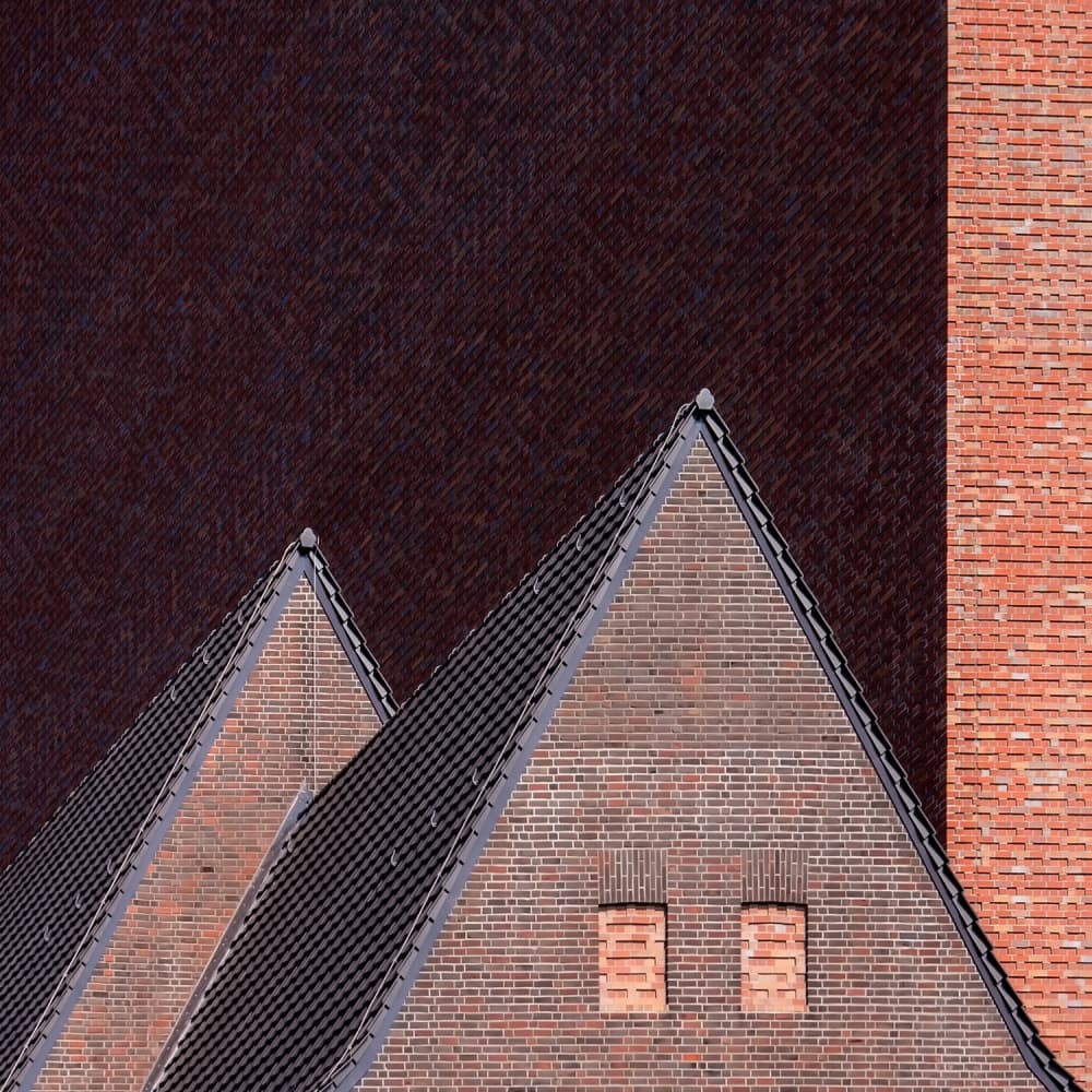 Modern Roof Lines by Klaus Lenzen — canvas wall art