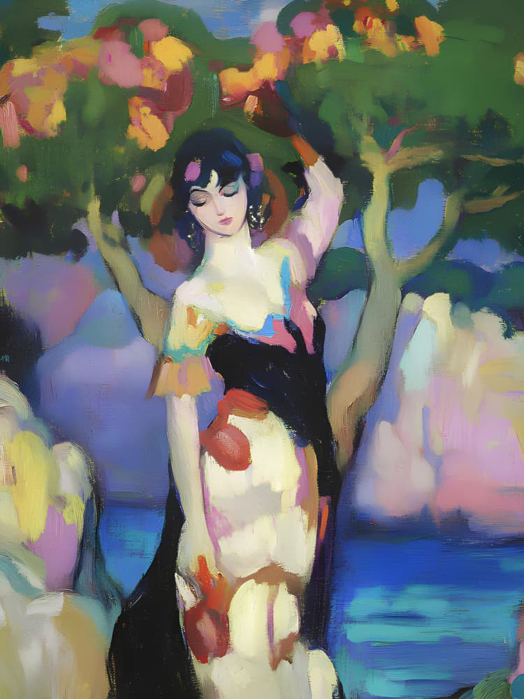 Graceful Woman Coastal Dream by Avanesova Elena — canvas wall art