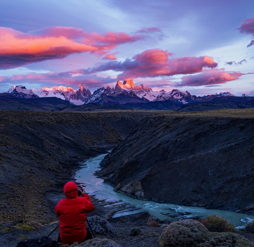 Dramatic Mountain Sunrise by Wenjin Yu — canvas wall art
