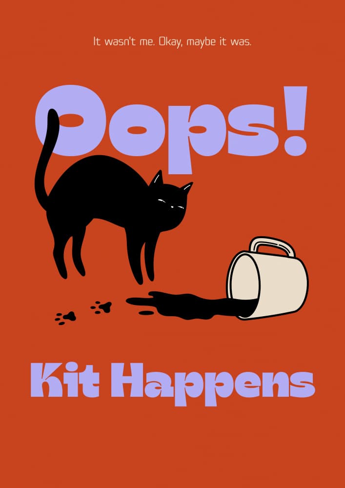 Oops Kit Happens by Marianne Bassil — canvas wall art