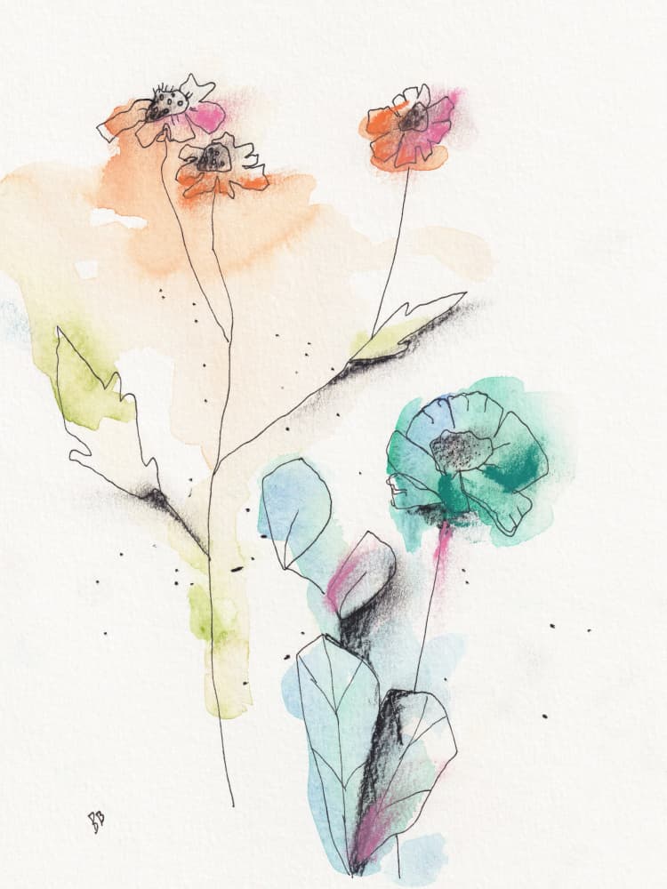 Vibrant Spring Botanicals by Bronwyn Baker — canvas wall art