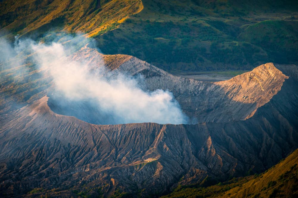 Dawn Over Volcano Crater by SANDEEP MATHUR — canvas wall art