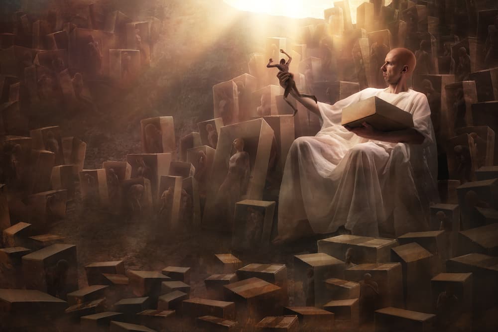 Man Ponders Creation by Christophe Kiciak — canvas wall art