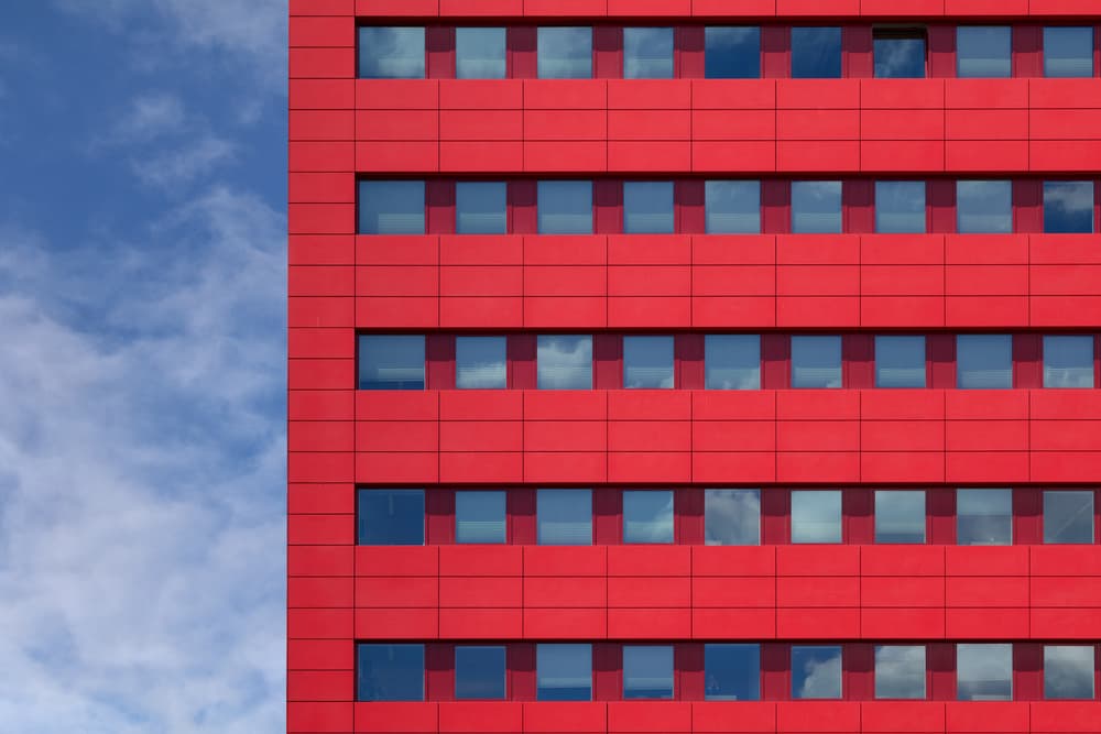 Vibrant Red Facade by Theo Luycx — canvas wall art