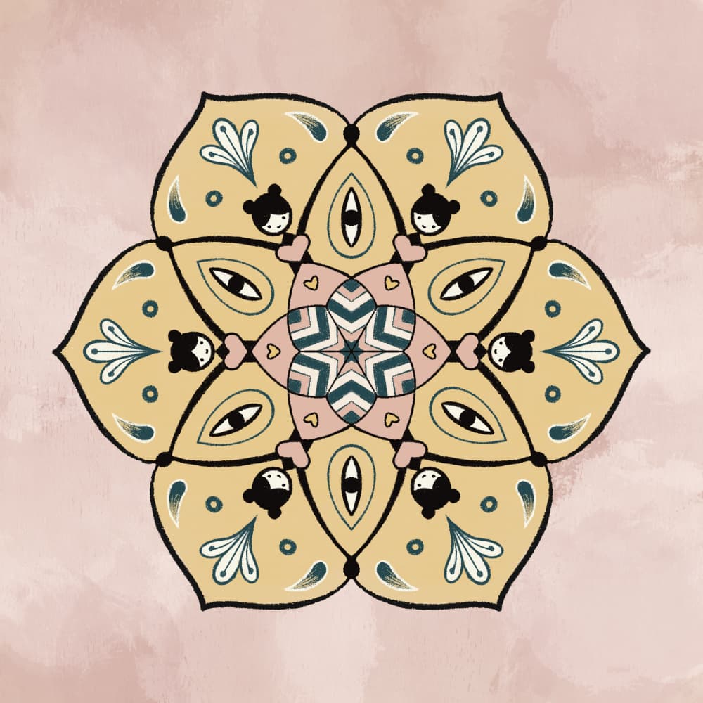 Mystical Eye Mandala by Philippine Bouchez — canvas wall art