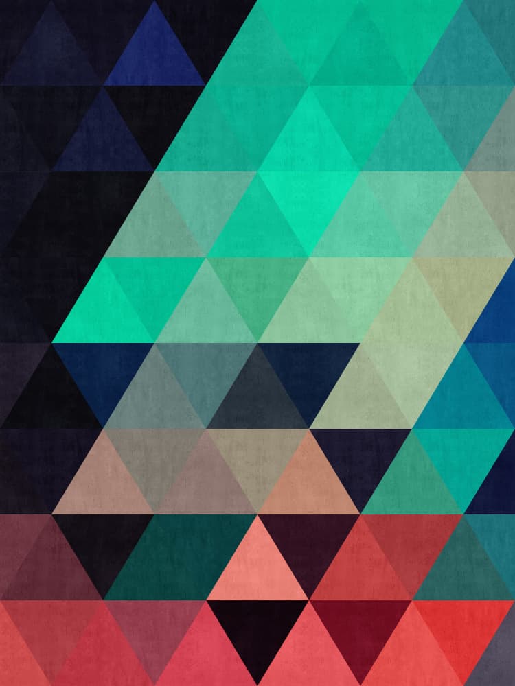 Geometric Triangle Gradient by Vitor Costa — canvas wall art