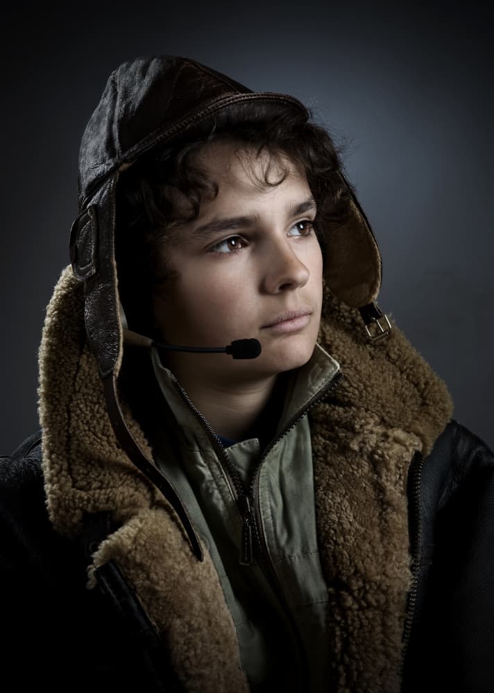 Vintage Pilot Boy by Jan Scheunders — canvas wall art