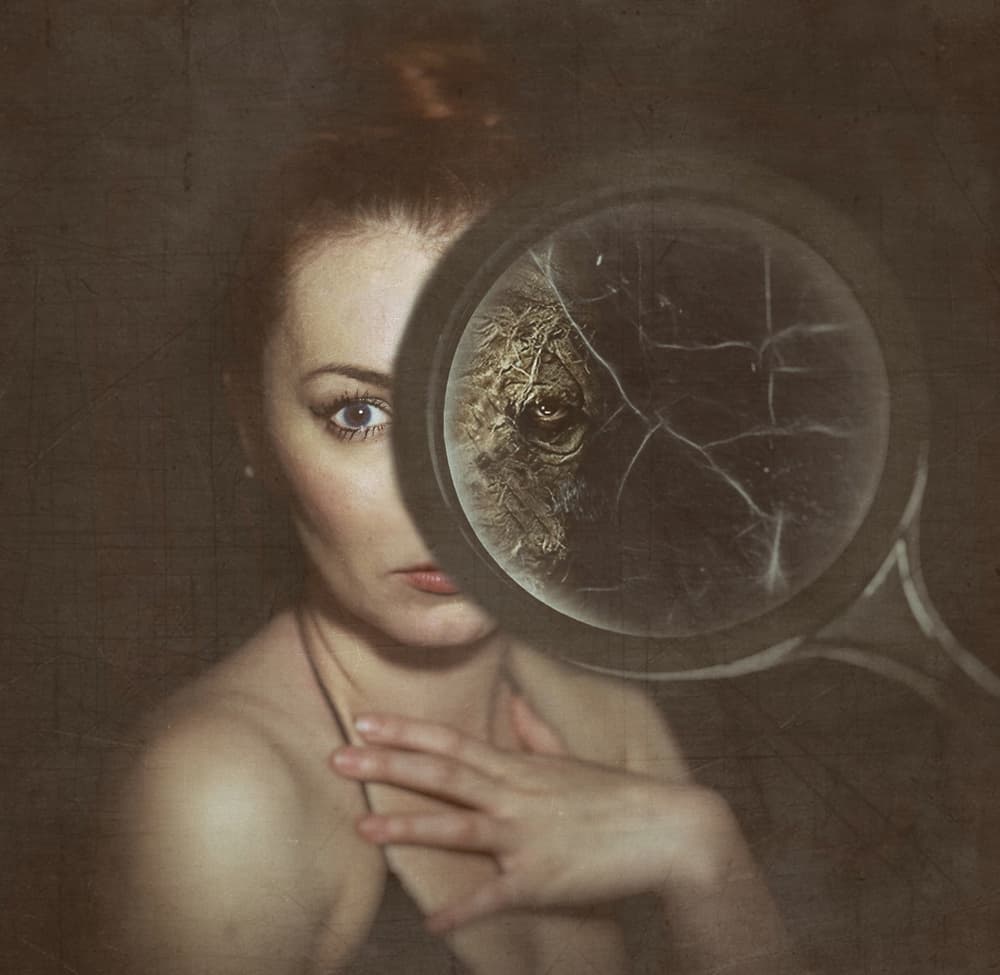Dark Duality Portrait by Sandra Ulfig ARPS — canvas wall art