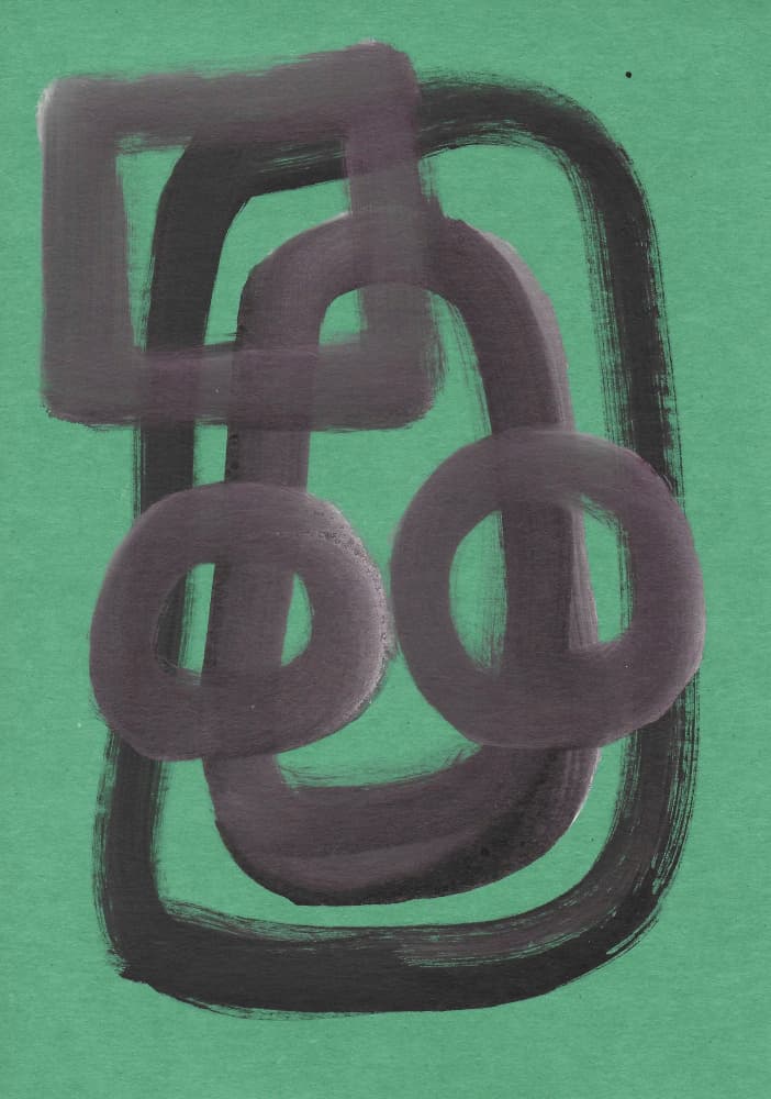 Abstract Green Forms by Santhosh ch — canvas wall art