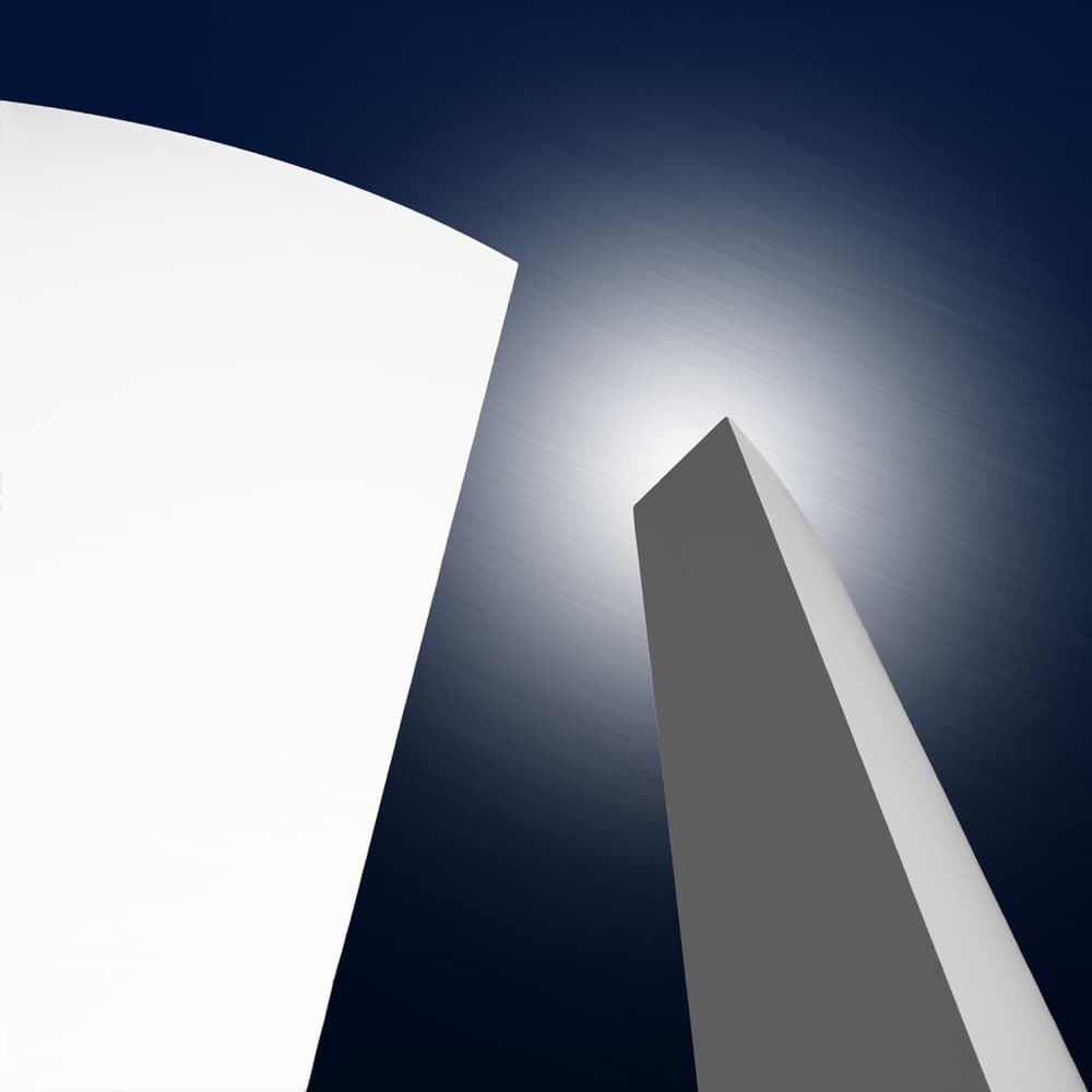 Upward Geometric Glow by Marc Huybrighs — canvas wall art
