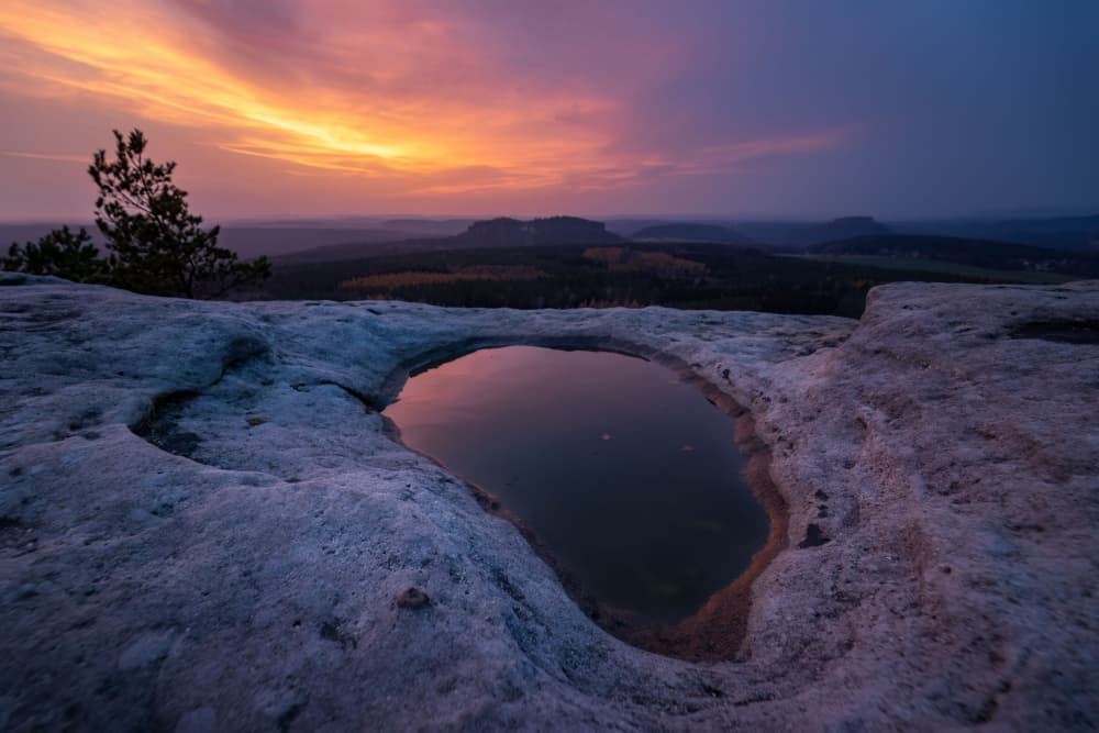 Dramatic Sunset Reflection by Christoph Schaarschmidt — canvas wall art