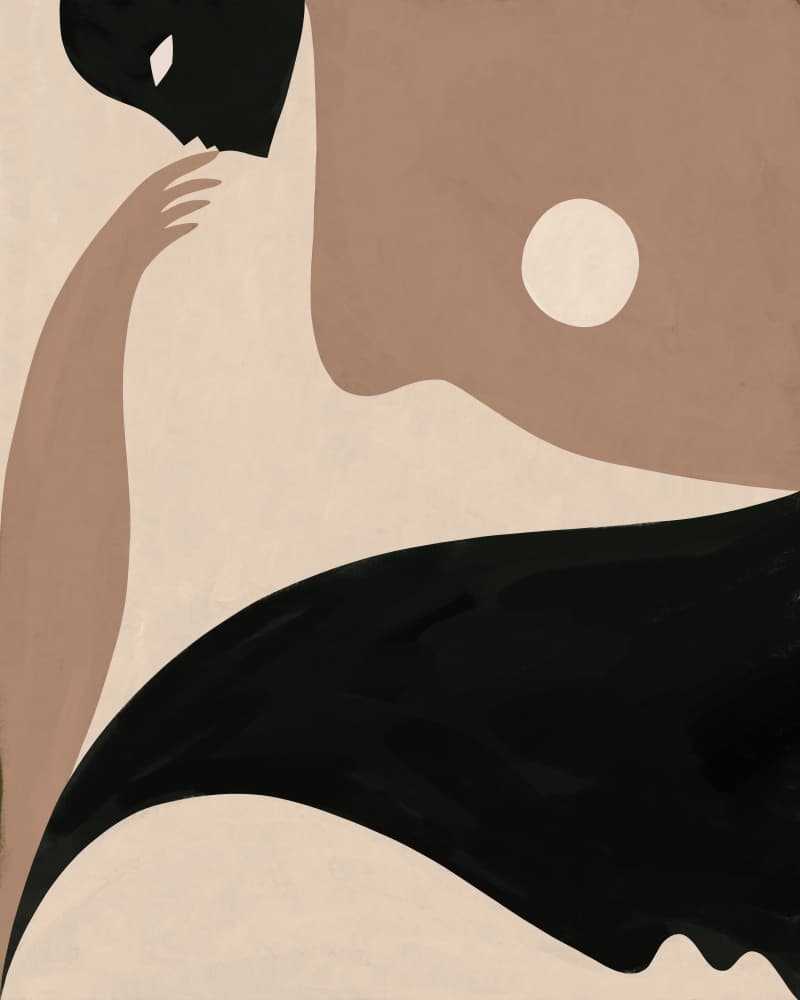 Minimalist Figure Study by Kit Agar — canvas wall art