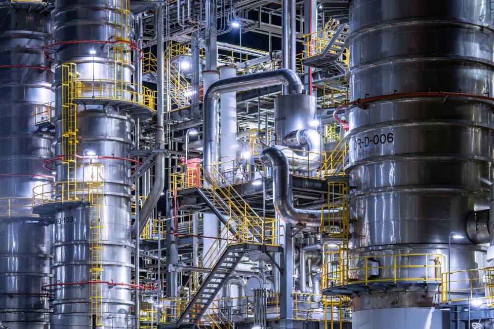 Illuminated Industrial Complex by Kobayashi Tetsurou — canvas wall art