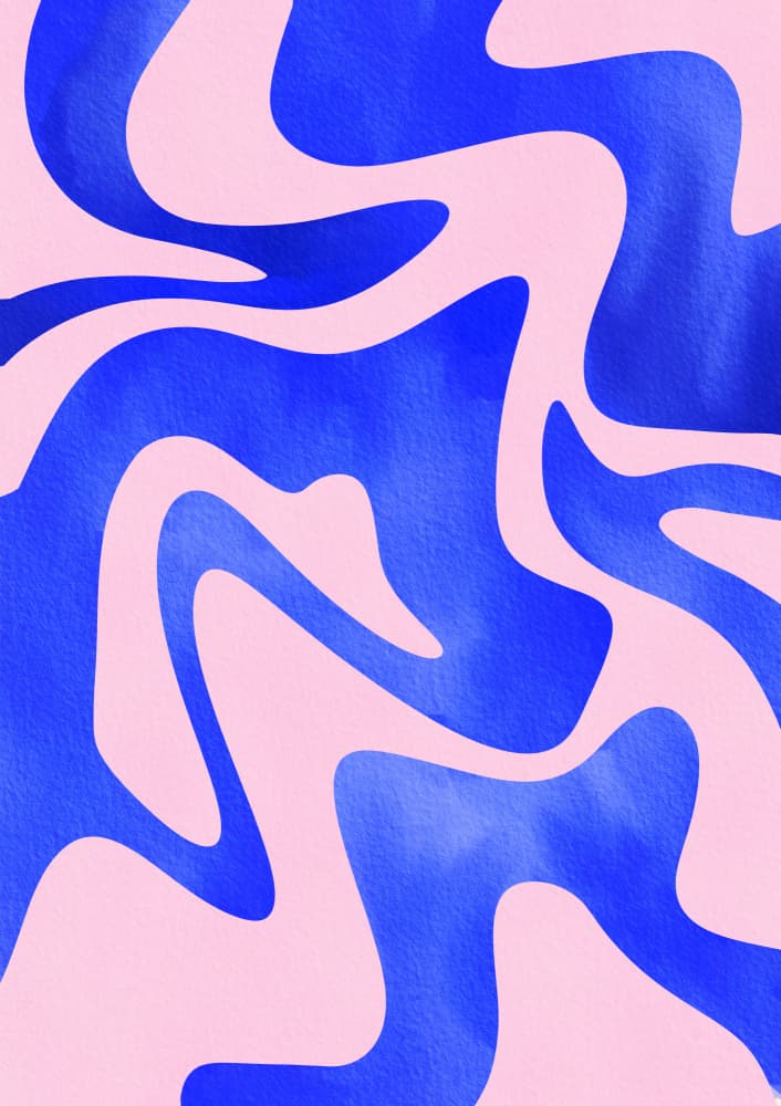 Vibrant Fluid Waves by Baroo Bloom — canvas wall art