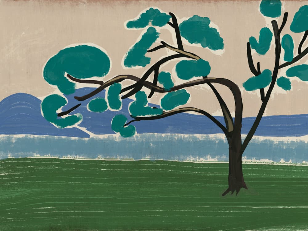 Lone Tree Landscape by Little Dean — canvas wall art