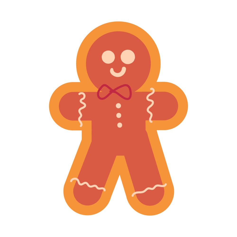 Smiling Gingerbread Man by Marika Barsrsind β canvas wall art