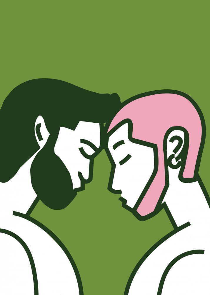 Male Couple Connected by Chantal Jemmott — canvas wall art