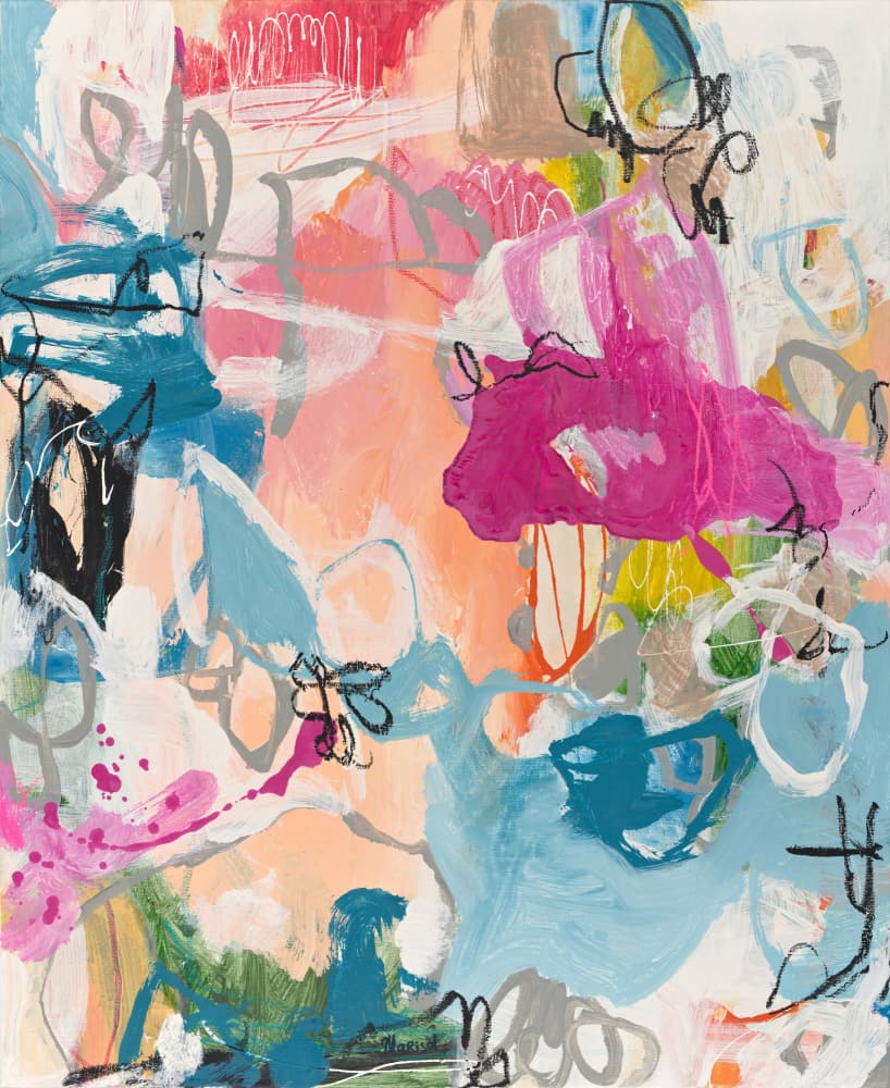 Vibrant Abstract Expression by Marisol Evora — canvas wall art