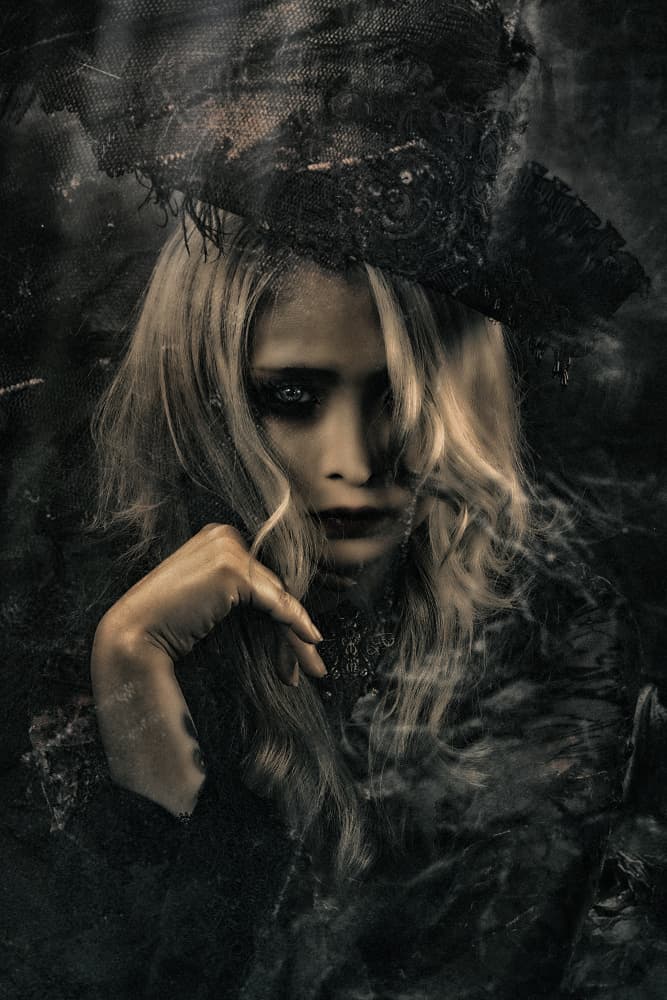 Mysterious Gothic Woman by KOIKI — canvas wall art