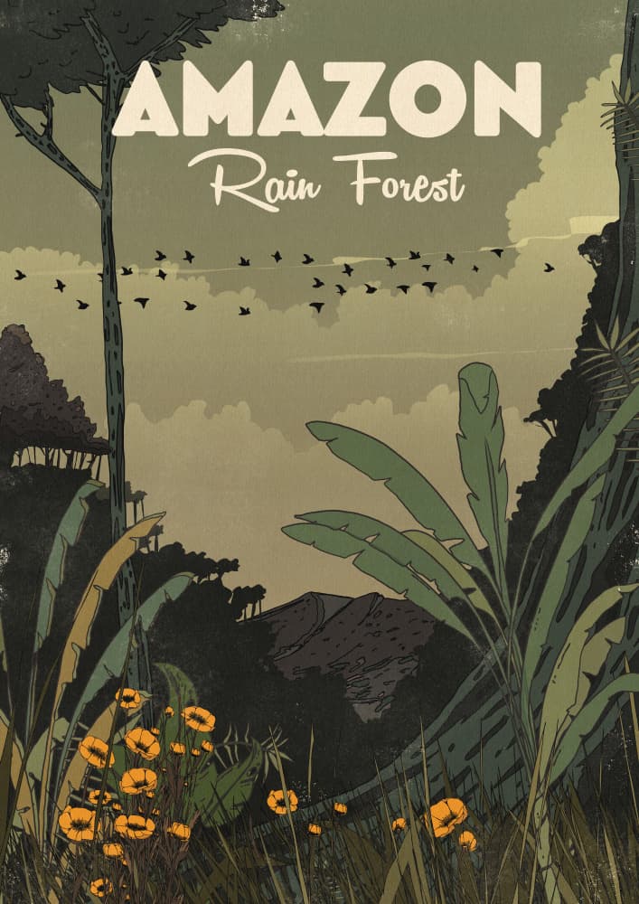 Lush Amazon Rainforest by Nicholas — canvas wall art