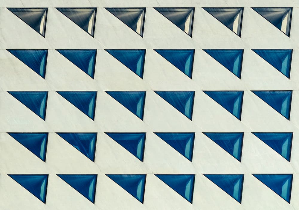 Blue Geometric Pattern by Jef Van den Houte — canvas wall art