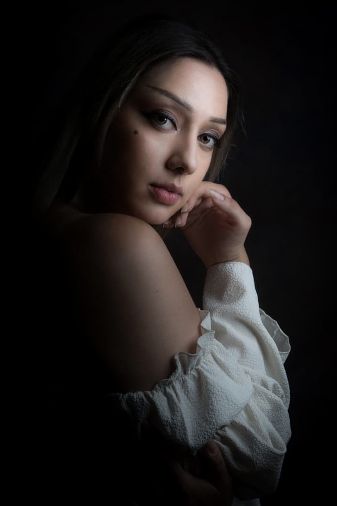Dark Beauty Portrait by Ruth Franke — canvas wall art