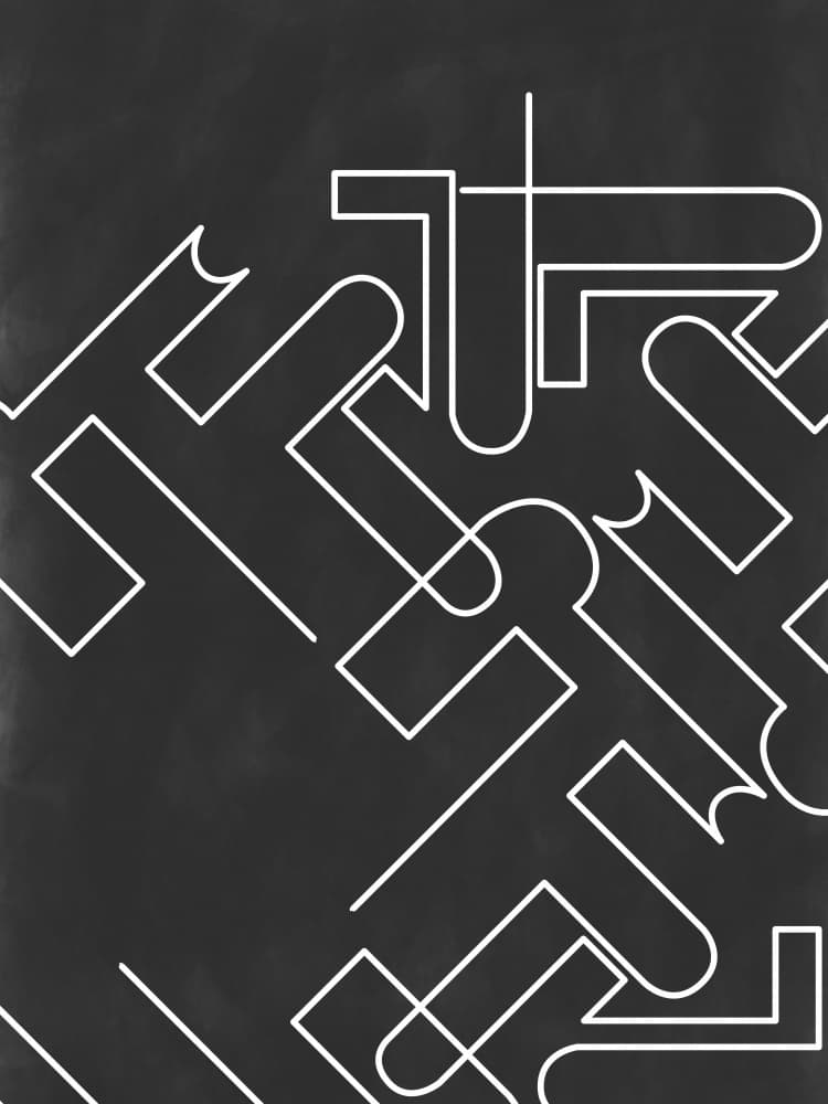 Dynamic Interlocking Geometry by Elena Ristova — canvas wall art