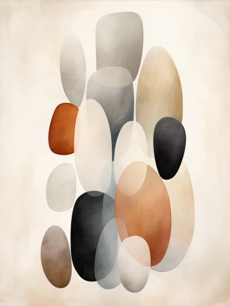 Soft Organic Shapes by Bilge Paksoylu — canvas wall art