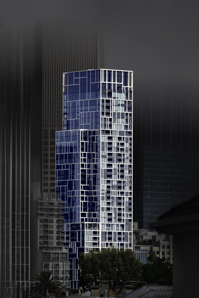 Blue Glass Skyscraper by David Chiodo — canvas wall art