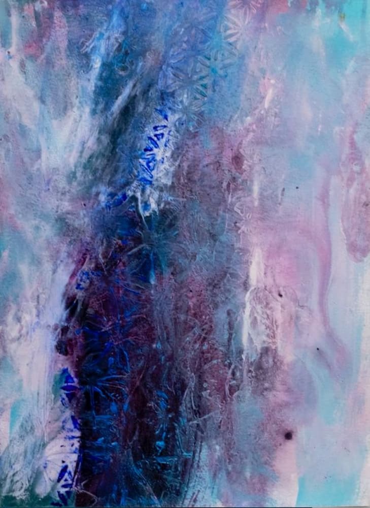 Ethereal Blue Frost by Deb Chaney — canvas wall art