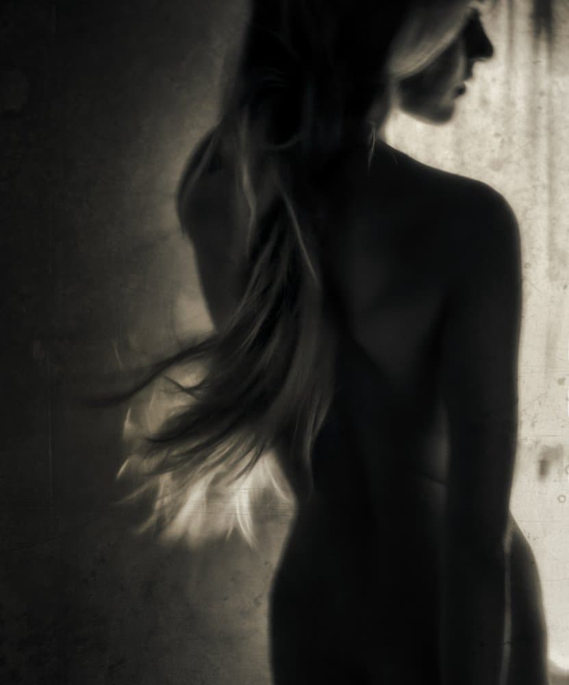Mysterious Blonde Silhouette by Charlaine Gerber — canvas wall art